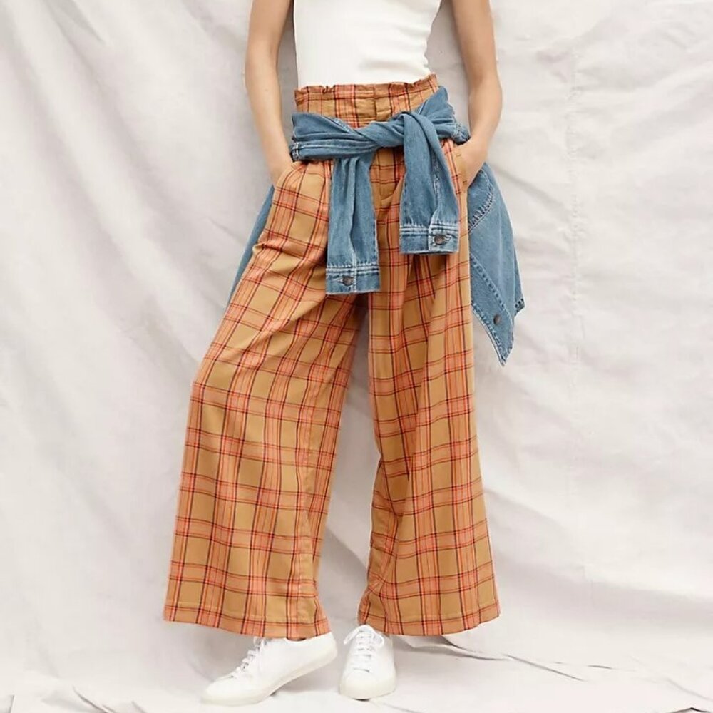 Maeve Albane Retro Plaid Wide Leg Pants - Picture 2 of 16